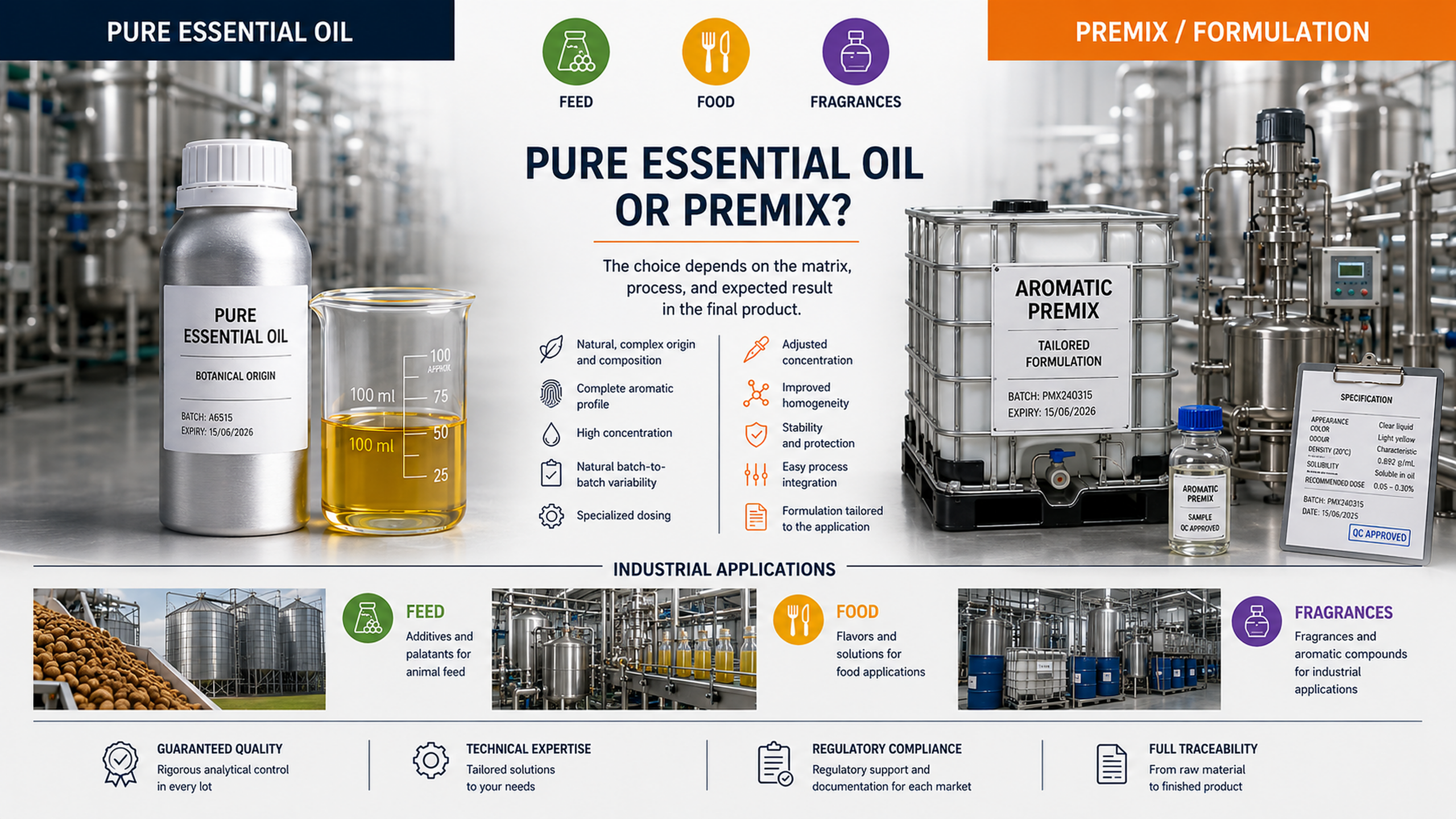 Difference between Essential Oil and Premix